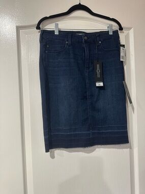 Liverpool Dark Indigo Denim Pencil Skirt